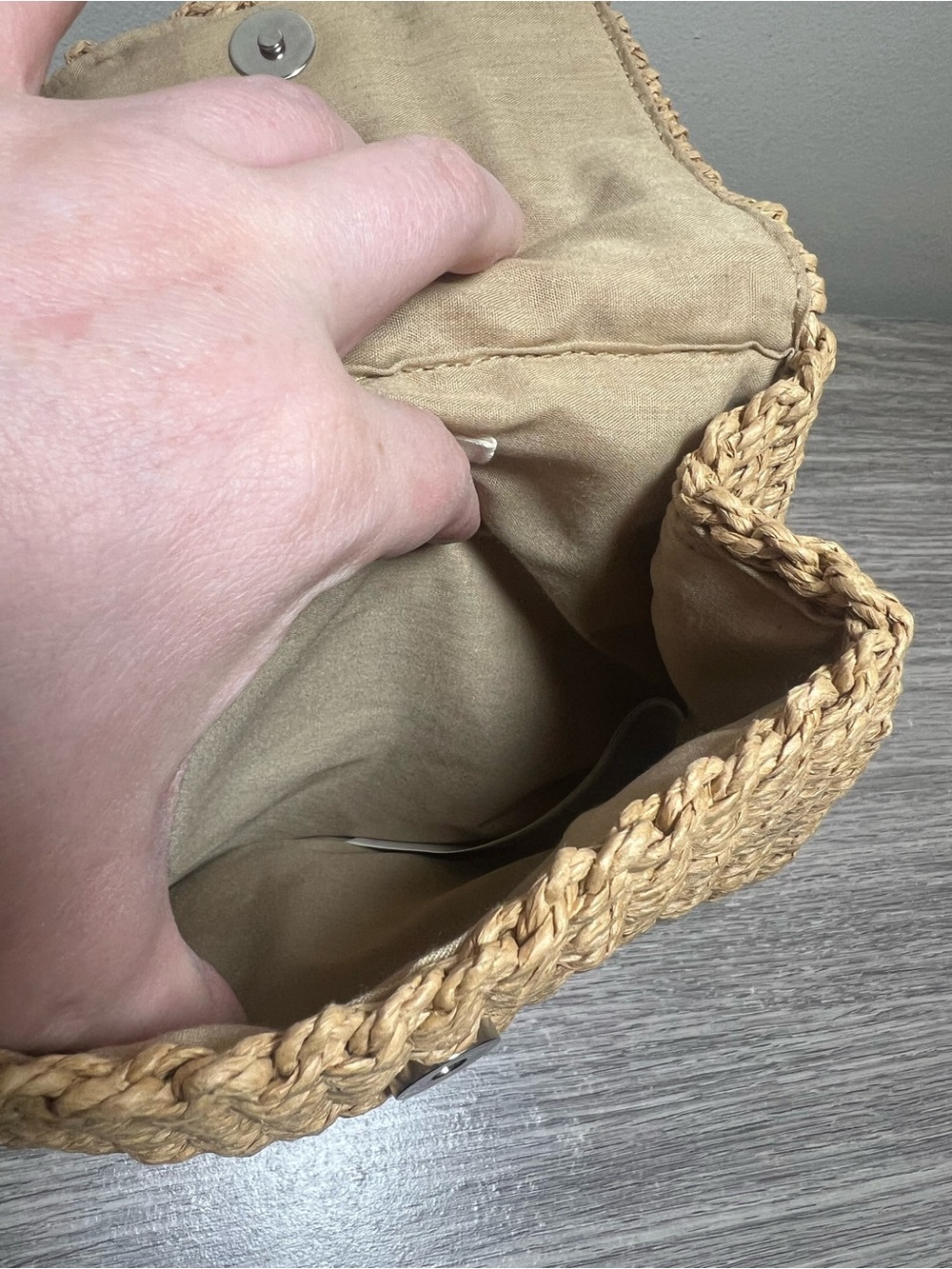 Zara Raffia Straw Woven House Flower Mini Backbag Bag - Picture 5 of 7